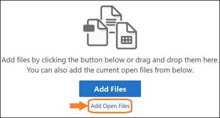 Select Add Open Files